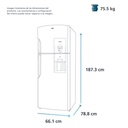 Refrigerador 19 pies con despachador de agua plata modelo RMT510RYMRE0 marca Mabe